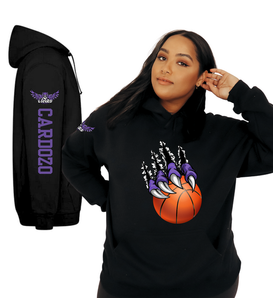 Pullover Hoodie | Cardozo Clerks Basketball Ball Logo