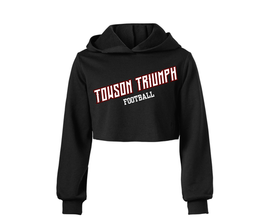 Pullover CROP Hoodie | Towson Football